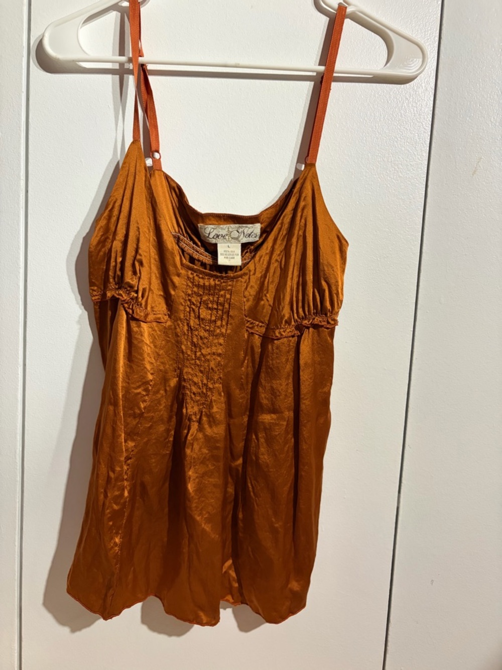 Orange Satin Camisole
